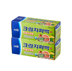[온라인 전용] 이중 지퍼백 18cm x 20cm(소) 50매 X2개