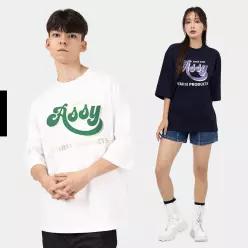 엘런아시 웜 7부 반팔 티셔츠 남녀공용 XS~XL