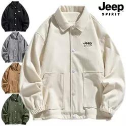 지프 JEEP SPIRIT 남녀공용 코듀로이 점퍼 자켓 스탠드 카라 패션 재킷 코트 오버핏 여성 남성 커플 남자 여자 아웃도어 등산 외출 가을 봄 JP2310