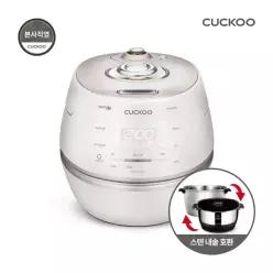 [카드+T멤 25만] 쿠쿠 10인용 올스텐 내솥 IH전기압력밥솥 그레이스화이트 CRP-CHAS109FW