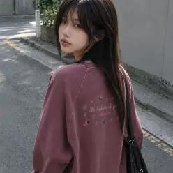 보네르 퍼피 피그먼트 레글런 맨투맨 더스티핑크