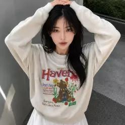 피크닉 베어 스웨트셔츠 오트밀