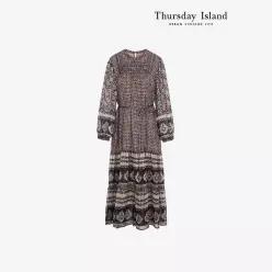 [Thursday Island] 보더 패턴 롱 원피스(T242MOP136W)