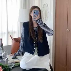 포젠스 버튼 니트 베스트