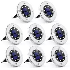 태양광 8LED 마당 정원 계단 바닥등 단독주택 주광색 주백색 매입등