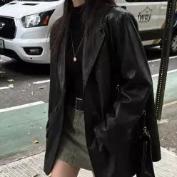 [난닝구] 레반코 박시레더자켓