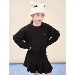 [BEANPOLE KIDS] 골벨로아 크롭 스웨트 셔츠 &민소매 티셔츠 상상SET  블랙 (BI5941G065) (BI5941G065)