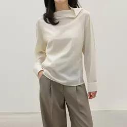 언발카울넥블라우스