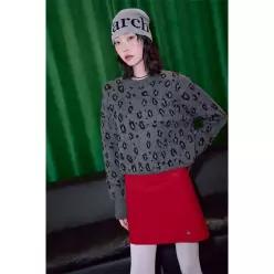 블링 호피패턴 라운드니트 AQ4KHA34