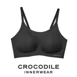 [크로커다일] 소프트핏 쉘론 스트랩 패드일체형 브라 블랙 CDWBR5M12T