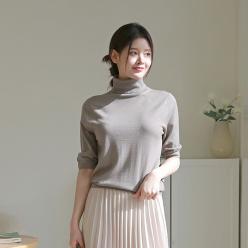 [르포엠]이태리 울100 댄시 5부 니트 터틀넥