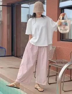 에브리 윈드 절개 밴딩 팬츠 (one color)
