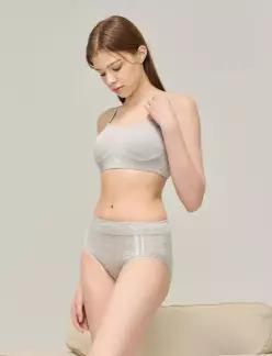 푸마 바디웨어 여성 렌지 모달 브라탑+팬티 2종세트 (멜란지그레이)