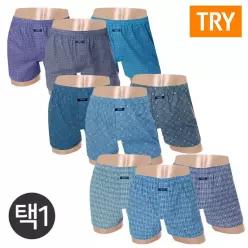 (30%즉시할인) TRY 노하우박서 트렁크 택1 (3매입) 남자팬티 남성속옷