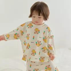 [키키스토리] 팜팜베어 루루핏 면모달 긴팔 실내복