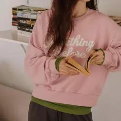 입체 뽀글 자수 맨투맨