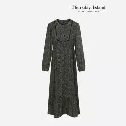 [Thursday Island] 레이스 믹스 롱 원피스(T236MOP546W)
