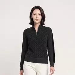 [PAT 여성] 로고자카드 반집업 니트_QK83431