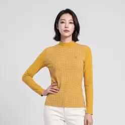 [PAT 여성] 코트나 자카드 목크넥 티셔츠_1K85431