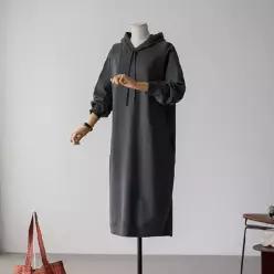 (안나앤플러스) 델리 후드 니트 원피스[드레스CZ463] 빅사이즈