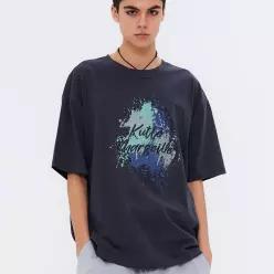 SPRAY PAINT T-SHIRT GREY