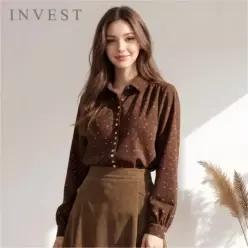 [인베스트] 플라워 나염 버튼 블라우스_IN6W1BL5221
