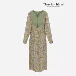 [Thursday Island] 퀼팅 페이즐리 패턴 원피스(T236MOP165W)