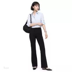 테슬라 여성 하이웨이스트 부츠컷 밴딩 스판 요가바지 롱Ver