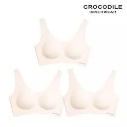 [크로커다일] 소프트 쿨인견 쉘론 패드일체형 V넥 브라 베이지 CDWBR5N10_3