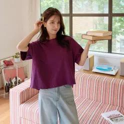 낙낙한 슬라브 이지 반팔티