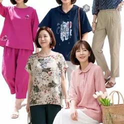 [엄마옷로즈맘]엄마/할머니 시원한옷선물! 30%쿠폰 반팔업댓/티셔츠/블라우스/밴딩팬츠/빅사이즈/어버이날선물