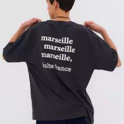 UV MARSEILLE LETTERING T-SHIRT GREY