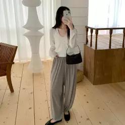 [코코블랑] 코지 하렘 밴딩 팬츠