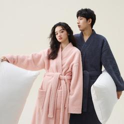 디오 극세사 호텔 샤워가운 블랑 여성 남성 골프 목욕가운 CT13918