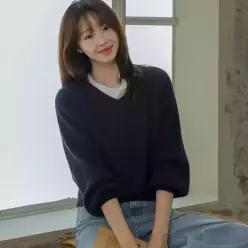 [시크폭스] 벌룬 슬리브 나그랑 브이 니트_53KN757