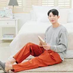 예스플러스 남자 단색 특면 9부 주머니 파자마