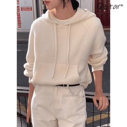 겨울 가을 여성 엔틱 블레이저 니트 오버핏 포켓 빈티지 긴팔 Qistar