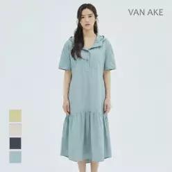 [반에이크] 후드넥 반팔 원피스_VB35OPMD04Z