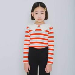 [아이러브제이] Y. 스트라이프 골지 카라 티 JUFTO12