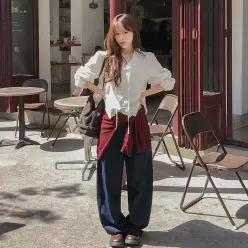 [빅사이즈]이블렛 플류마 워싱 커브드 롱 데님팬츠 제이스타일