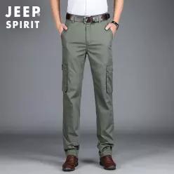 JEEP SPIRIT 캐주얼 빅포켓 팬츠 가을 겨울 남성 카고바지