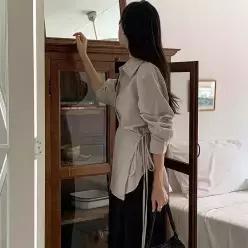 [코코블랑] 무드랩 셔츠 블라우스