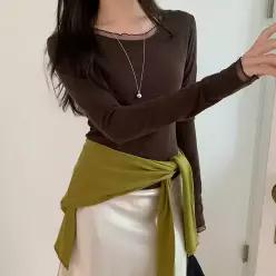 [코코블랑] 멜브 시어 레이어드 티셔츠