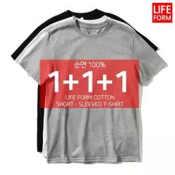 3장1세트 순면 100% 코마사 무지티 반팔 티셔츠 기본 무지 라운드 면티 남자 티