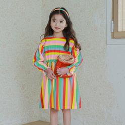 [아이러브제이]알록달록 스트라이프 원피스 JUSOP10