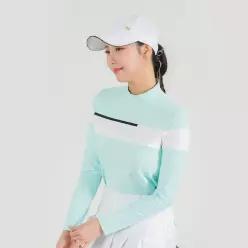[엘르골프] 여성 에센셜 목크넥 티셔츠_6I25456