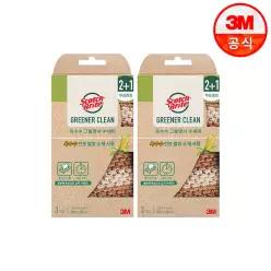 [3M]내츄럴 옥수수 그물망사수세미 3입 x 2개(총6입)(일반세척용)