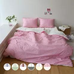 아망떼 수퍼코튼 스트라이프 60수 고밀도 순면 차렵이불 SS/Q/K 6color