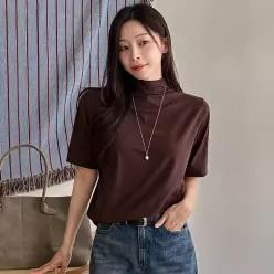 [캔마트] 모달 심플 반폴라 맨투맨 핏 티셔츠