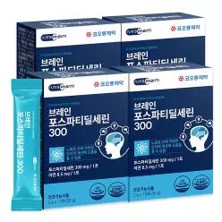 [60일분]코오롱제약 브레인 포스파티딜세린 300 15포 4개 뇌영양제 포스파티딜세린분말